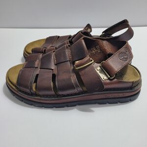 Timberland Dark Brown Leather Sandals